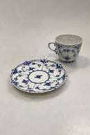 Royal Copenhagen Musselmalet Helblonde Kaffekop og Underkop No. 1035
