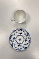Royal Copenhagen Musselmalet Helblonde Kaffekop og Underkop No. 1035