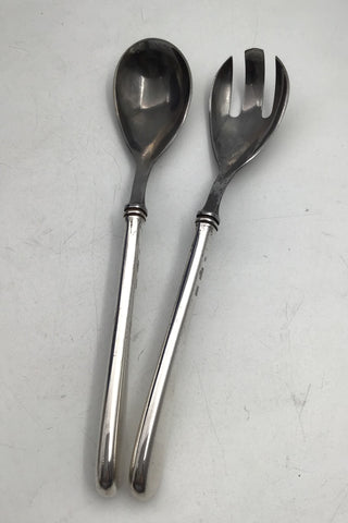 A. Michelsen Sterling Silver / Steel Ida Salad Set