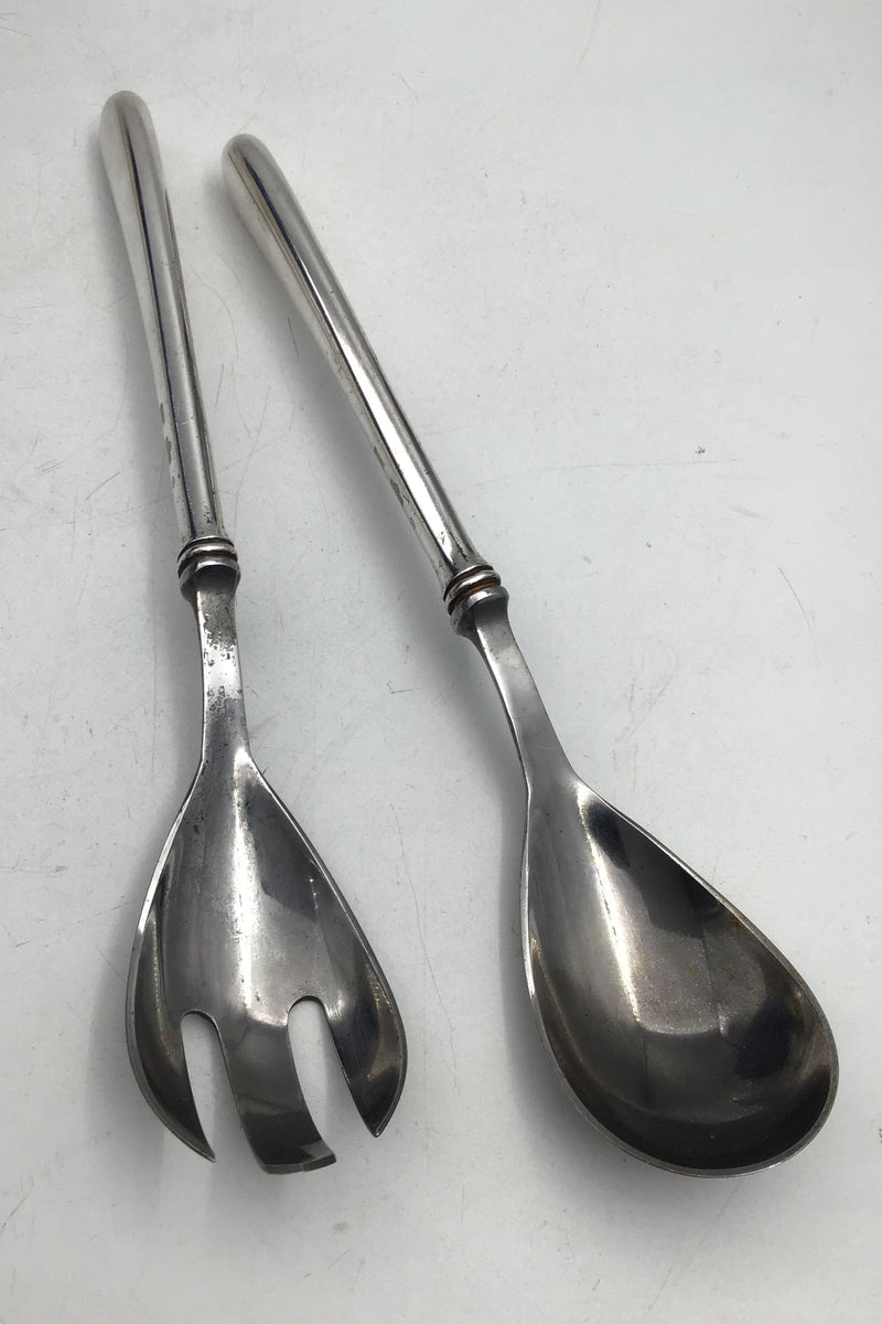 A. Michelsen Sterling Sølv / Stål Ida Salatsæt