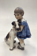 Dahl Jensen Pige med Fox Terrier No. 1085