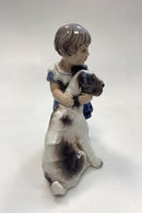 Dahl Jensen Pige med Fox Terrier No. 1085