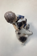 Dahl Jensen Pige med Fox Terrier No. 1085