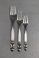 Georg Jensen Sterling Sølv Konge Bestik Sæt 12 Personer (96 dele)