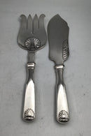 Dansk Sølv Musling Fiskeserveringssæt