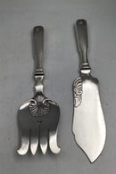 Dansk Sølv Musling Fiskeserveringssæt