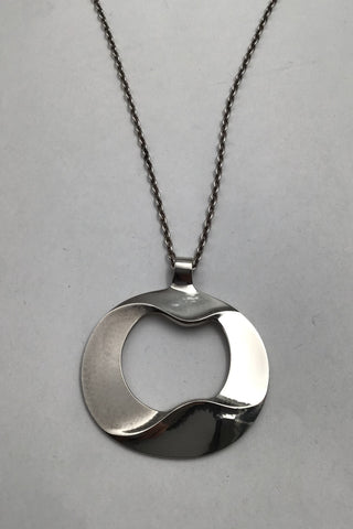 Georg Jensen Sterling Sølv Vedhæng No. 121 incl. Halskæde