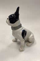 Tysk Heubach Porcelænsfigur af Fransk Bulldog