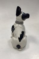 Tysk Heubach Porcelænsfigur af Fransk Bulldog