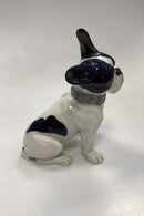Tysk Heubach Porcelænsfigur af Fransk Bulldog