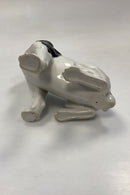 Tysk Heubach Porcelænsfigur af Fransk Bulldog