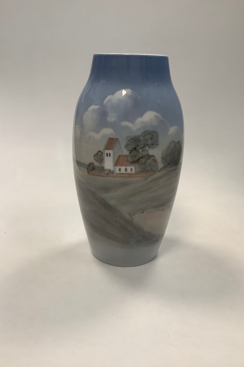 Bing og Grøndahl Art Nouveau Vase No 547 - 5243 med Kirke