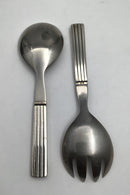 Georg Jensen Sterling Silver / Steel Bernadotte Serving Set No 122