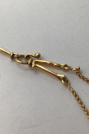 Georg Jensen 18K Guld Vedhæng og Kæde No. 1506A Savannah Torun (Røg Quartz)