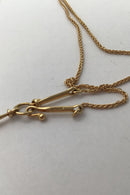 Georg Jensen 18K Guld Vedhæng og Kæde No. 1506A Savannah Torun (Røg Quartz)