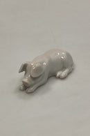 Bing og Grøndahl Miniature Figur Liggende Gris No. 1881
