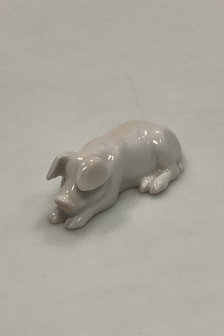 Bing og Grøndahl Miniature Figur Liggende Gris No. 1881