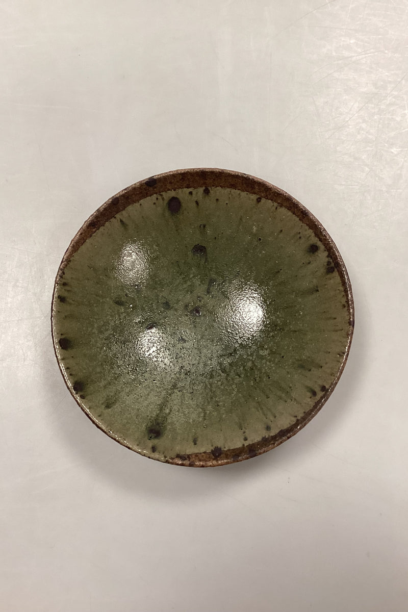 Olive green stoneware bowl
