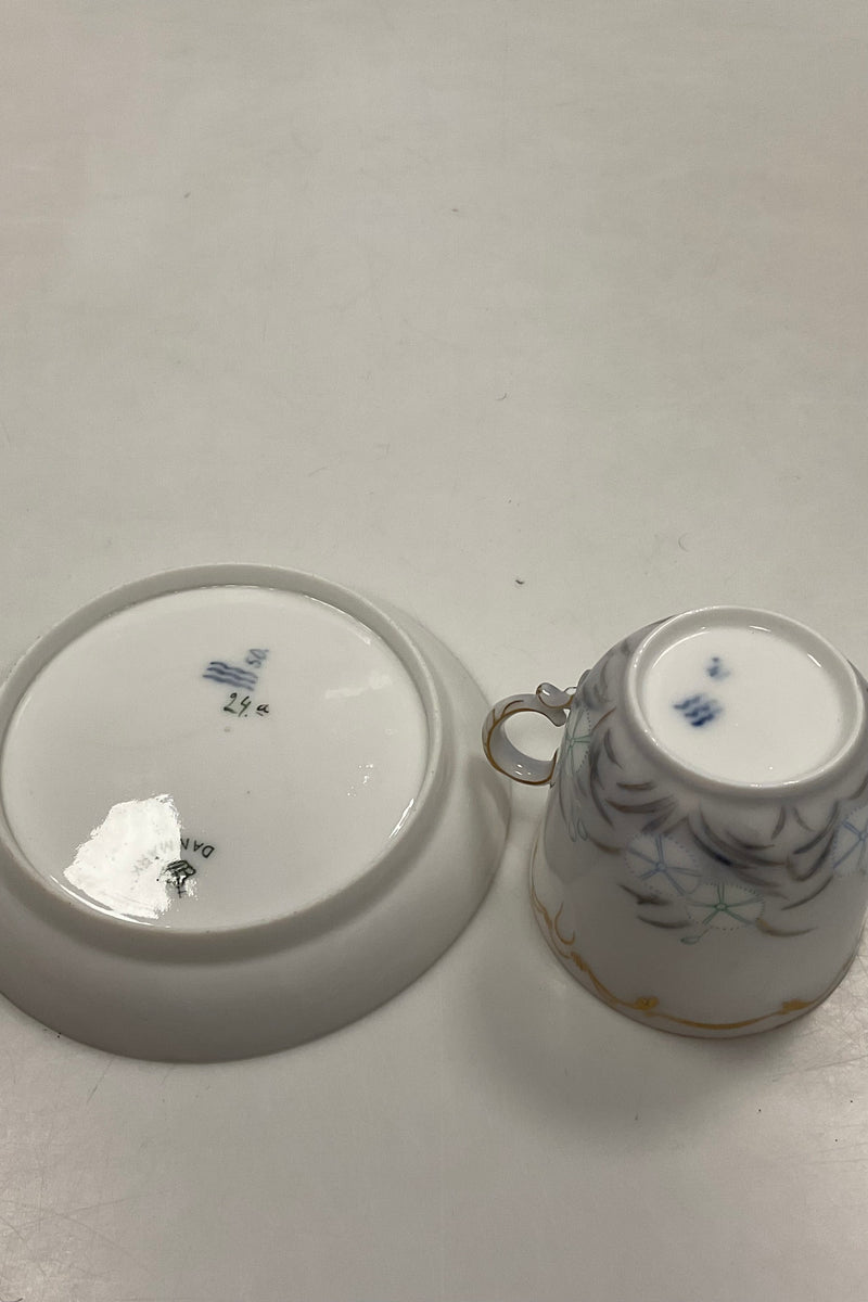 Early Royal Copenhagen Art Nouveau Cup and saucer No 10