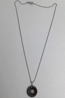 Georg Jensen Sterling Sølv Marguerit Vedhæng (Sort)