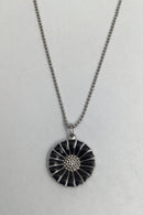 Georg Jensen Sterling Sølv Marguerit Vedhæng (Sort)