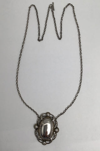 Georg Jensen Sterling Sølv Halskæde med Vedhæng No. 158