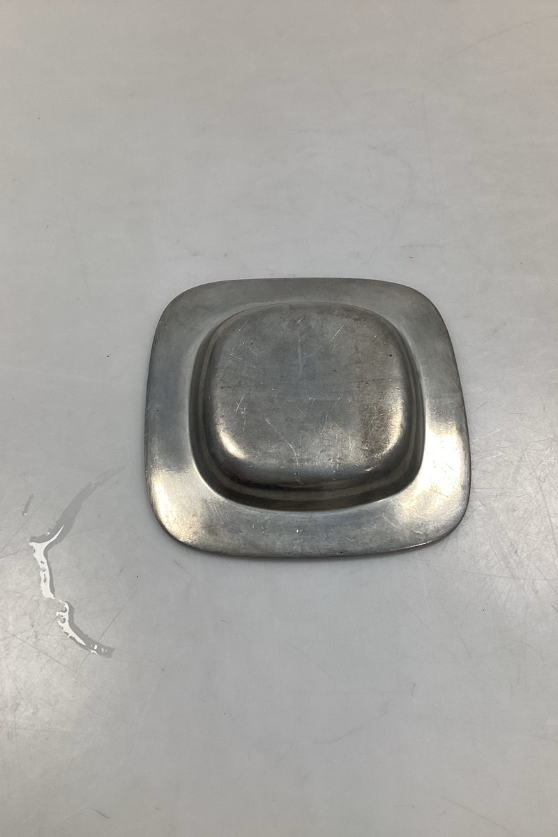 Just Andersen Firkantet flad Skål af Tin, No. 2571