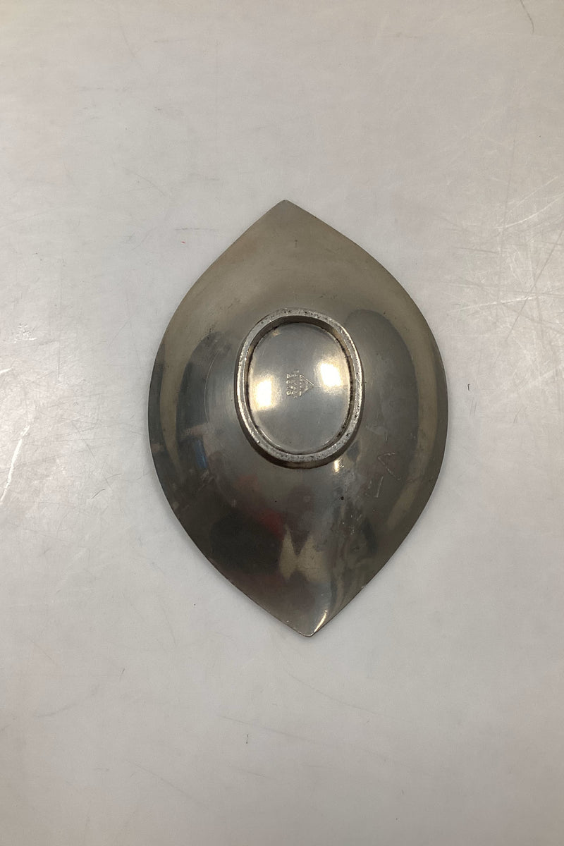 Just Andersen Bladformet skål af Tin, No. 2675