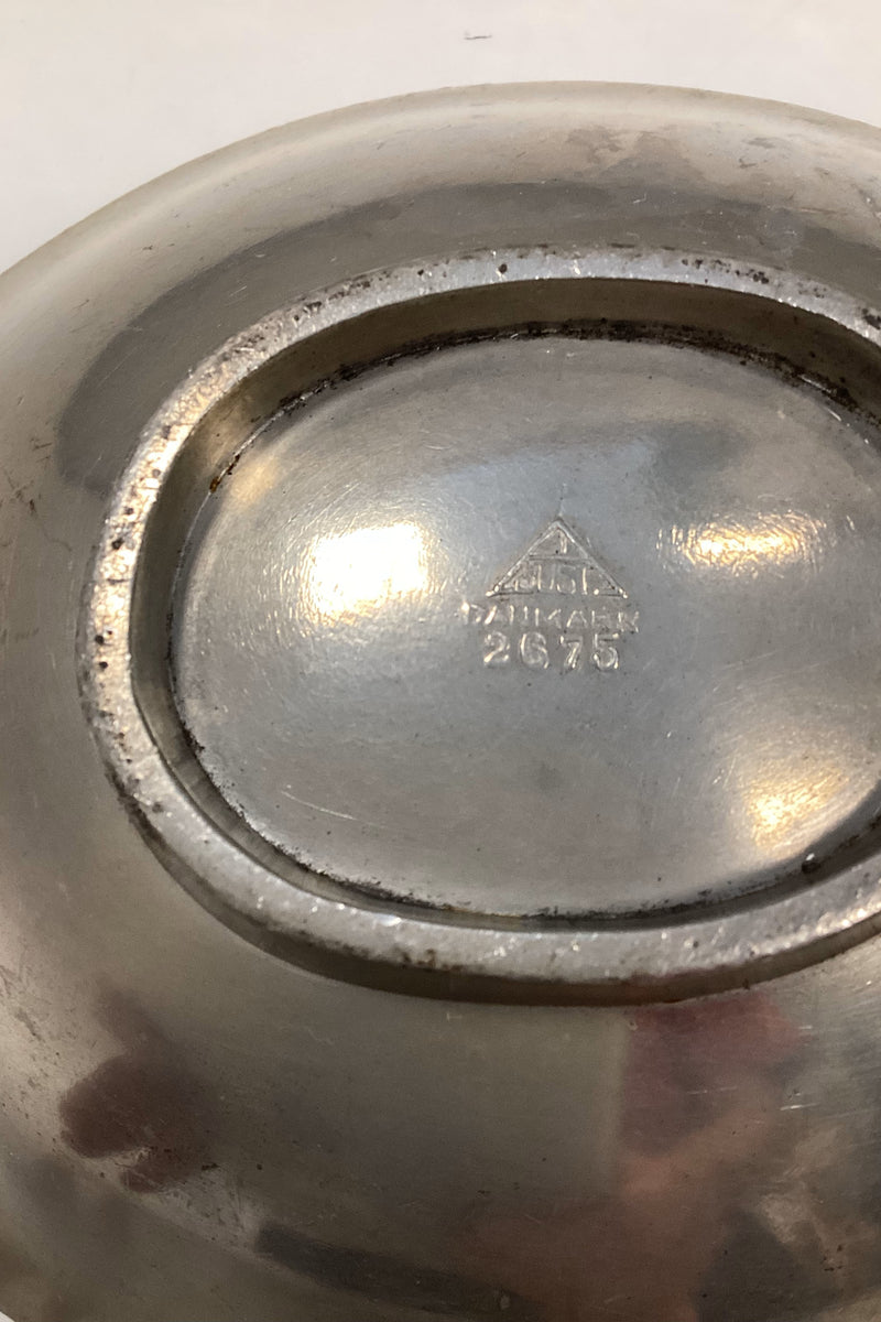 Just Andersen Bladformet skål af Tin, No. 2675