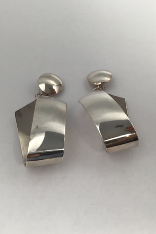 Georg Jensen Sterling Sølv Øreclips No. 206 Regitze Overgaard