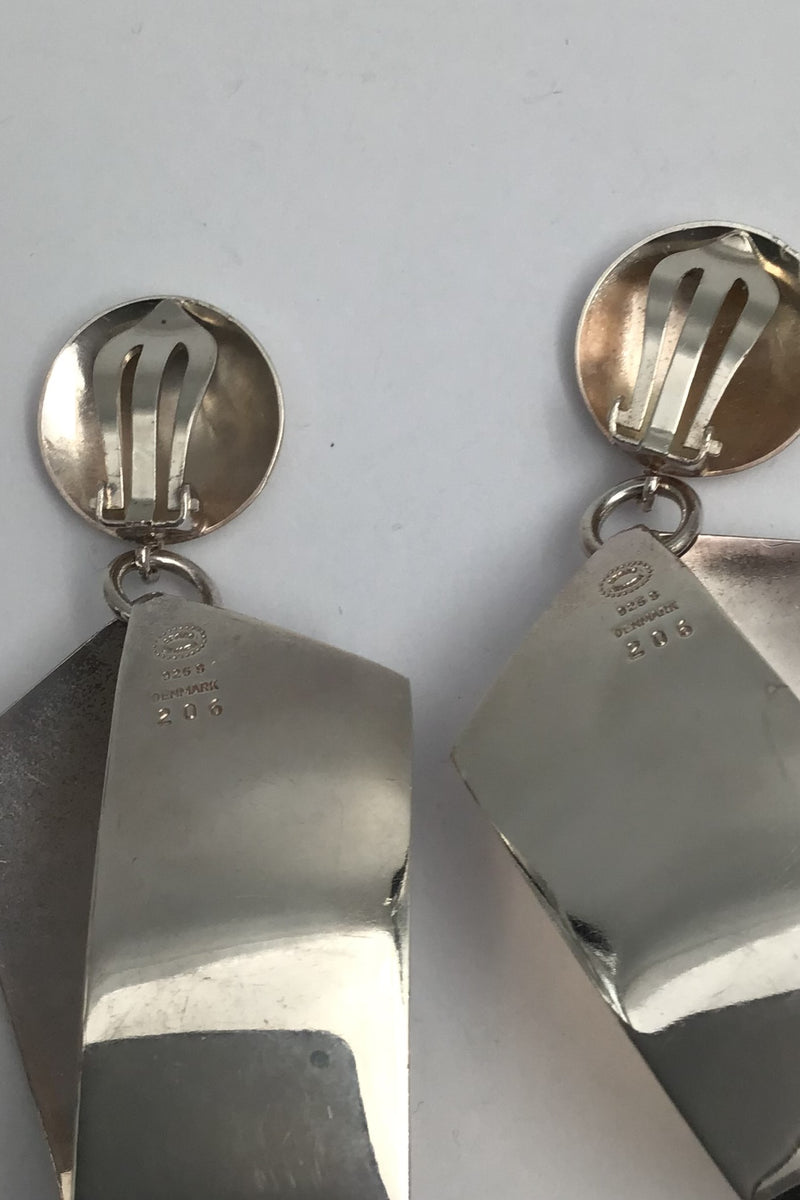 Georg Jensen Sterling Sølv Øreclips No. 206 Regitze Overgaard