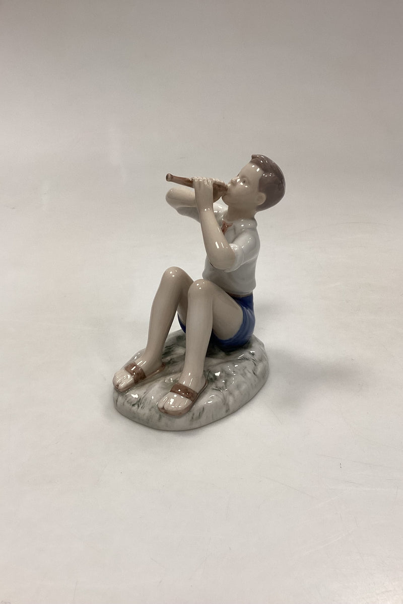 Bing and Grondahl Figurine No. 2344 - Boy playing the flute