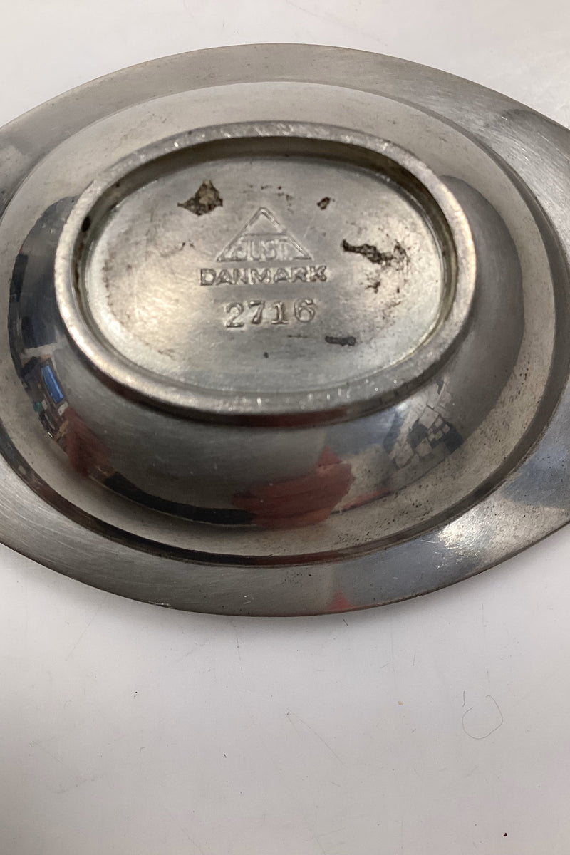 Just Andersen lille aflang skål af Tin, No. 2716