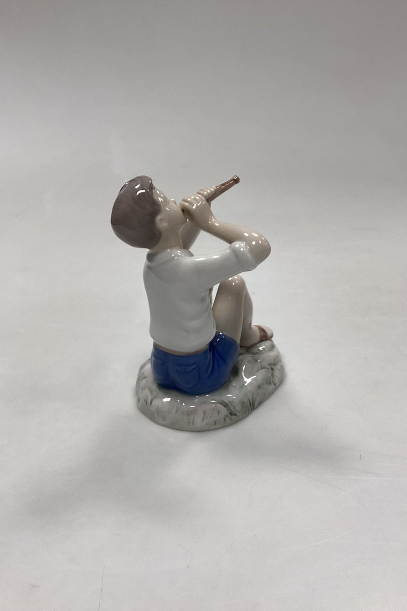 Bing and Grondahl Figurine No. 2344 - Boy playing the flute