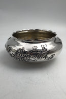 Antique Chinese Sterling Silver Bowl (Luen Wo, Shanghai) Chrysanthemum flower decoration