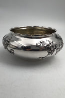 Antique Chinese Sterling Silver Bowl (Luen Wo, Shanghai) Chrysanthemum flower decoration