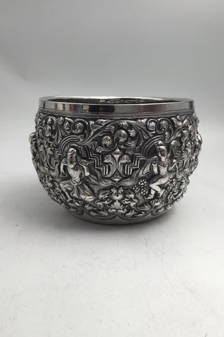 Dansk Sølv Skål (Orientalske Khon Tempeldansere) (1924)