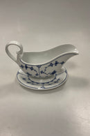 Royal Copenhagen Blue Fluted Plain Sauce Pot with Saucer No. 200