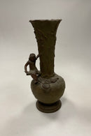 Art Nouveau Par Vaser i Metal af Ung pige og dreng