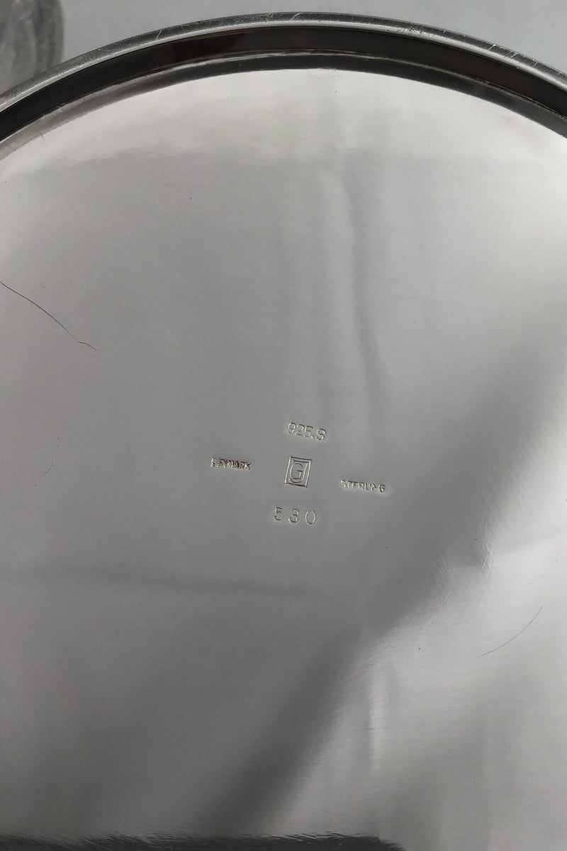 Georg Jensen Sterling Sølv Stor Kiksespand / Lågdåse No. 530