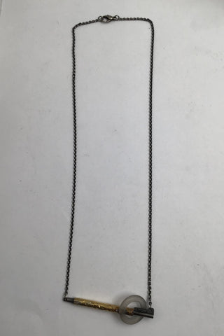 Jan Lohmann Sterling Sølv Moderne Halskæde (Delvist Forgyldt)