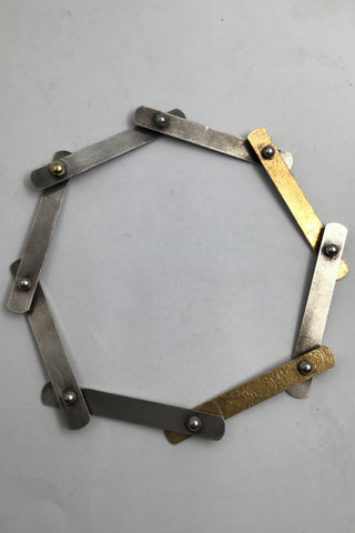 Jan Lohmann Sterling Sølv Moderne Halskæde (Delvist Forgyldt)