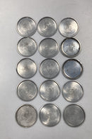 Sæt på 15 Just Andersen Tin Glasbrikker No 1176