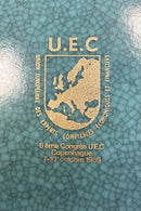 Royal Copenhagen U.E.C mindeplade i krakele