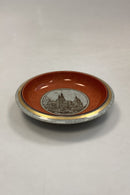 Royal Copenhagen Orange/grå skål i krakele - Rosenborg