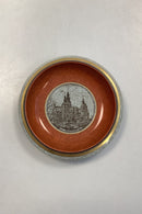 Royal Copenhagen Orange/grå skål i krakele - Rosenborg