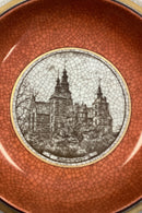 Royal Copenhagen Orange/grå skål i krakele - Rosenborg