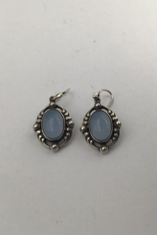 Georg Jensen Sterling Sølv Års Øreringe 2018 (Månesten)