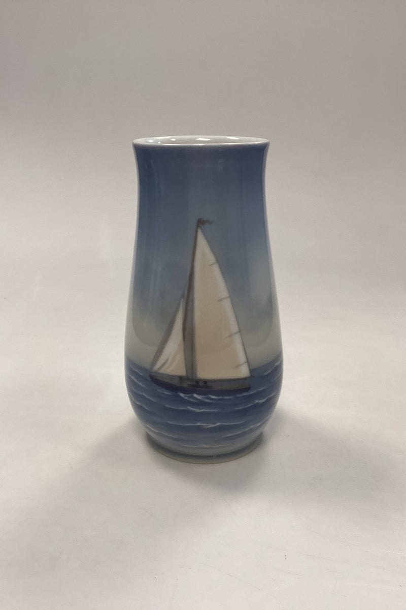 Bing and Grondahl Art Nouveau Vase - Sailboat No. 800/5209