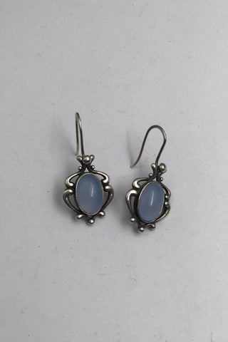 Georg Jensen Sterling Sølv Års Øreringe 2019 (Månesten)